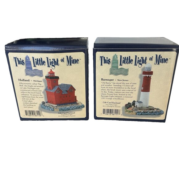 Harbour Lights This Little Light Of Mine HOLLAND MICHIGAN & BARNEGAT NEW JERSEY - Picture 5 of 7